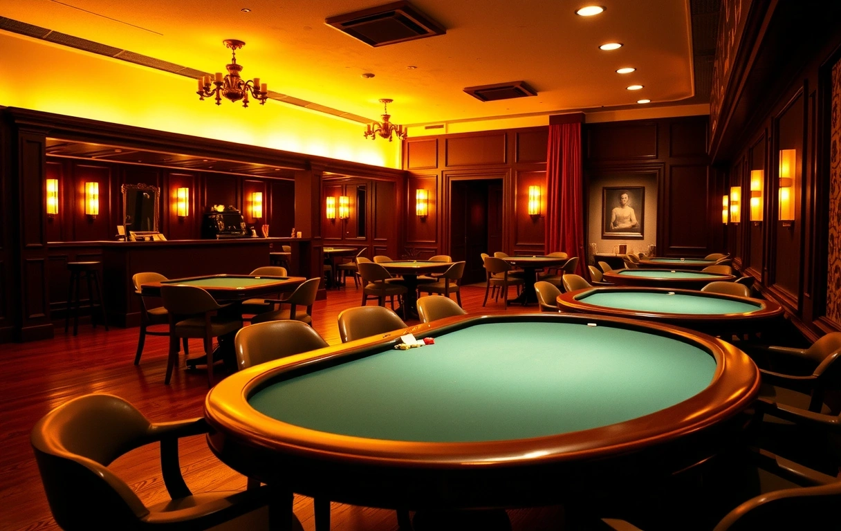Eksklusiv pokerstue atmosfære